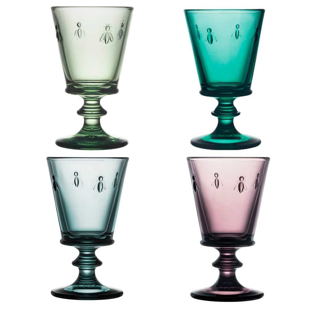 La Rochere Bee Wine Glasses Set x4 Coloured