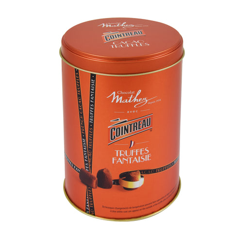 Mathez Cointreau Flavoured Chocolate Truffles in Tin 500g