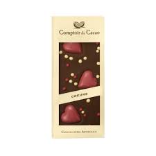 Comptoir du Cacao Milk Chocolate Bar with Hearts 90g