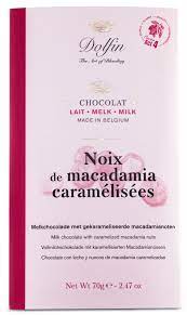 Milk Chocolate with Caramelised Macadamias 70g Dolfin