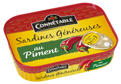 Sardines whole with chili 140g Connetable